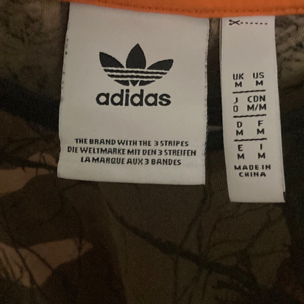 Men’s orange/camo adidas shirt